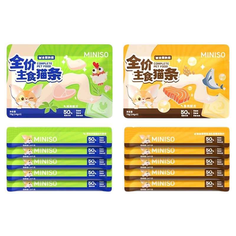 名创优品猫条主食零食鱼油猫条100支整箱防掉毛增肥发腮试吃幼猫