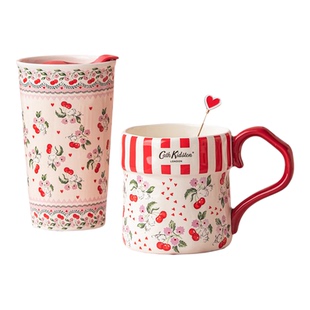 Cath Kidston新年水杯套装陶瓷杯带勺316保温杯大容量便捷杯子女
