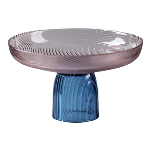 水果盘客厅茶几家用轻奢高档玻璃果盘精致盘子糖果摆件高颜值供盘