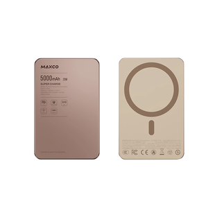 MAXCO美能格磁吸无线充电宝金属10000超薄PD快充移动电源适用苹果