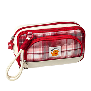 三年二班 加厚笔袋2026新款女生开学必备高颜值ins风男孩大容量超火文具袋小众不撞款学霸磁吸便携立式小学生