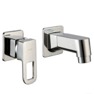 水龙头四件套三件套浴室柜入墙抽拉三孔分体式洗脸盆面盆开关配件