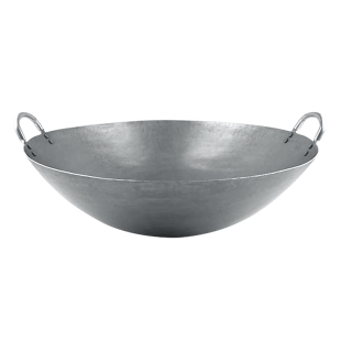 传统老式熟铁锅家用无涂层双耳炒菜锅商用食堂煤气灶专用爆炒大鼎