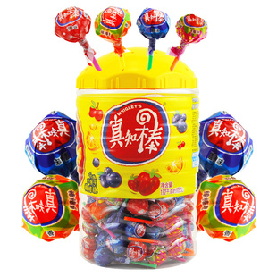 真知棒棒棒糖108支大桶装零食批发儿童糖果三八妇女节礼物送女友