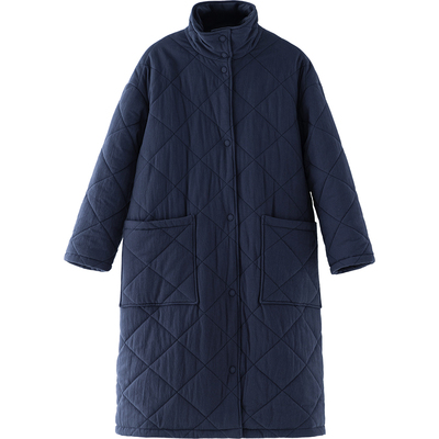 加厚保暖宽松立领棉服棉袄中长款