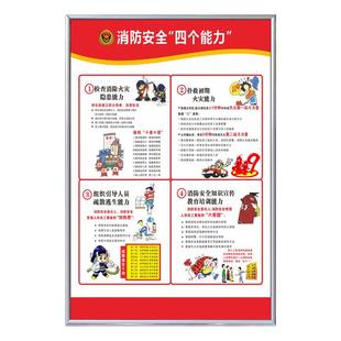 消防四个能力三提示安全管理酒店消防检查制度标识牌灭火应急预案