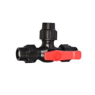 快接管件快速活接头三通带开关塑料pe水管钢芯阀门配件