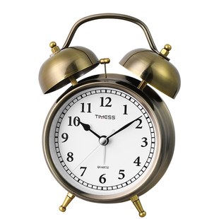 闹钟卧室床头静音学生专用起床神器超大铃声贪睡打铃钟创意小夜灯