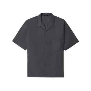 BEAMS男装宽松短袖衬衫2024夏季新款简洁质感纯色半袖上衣010159X