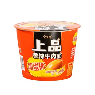 今麦郎方便面上品卤蛋桶方便夜宵速食桶装方便面牛肉加蛋整箱批发