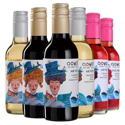 傲鱼原瓶进口小瓶葡萄酒