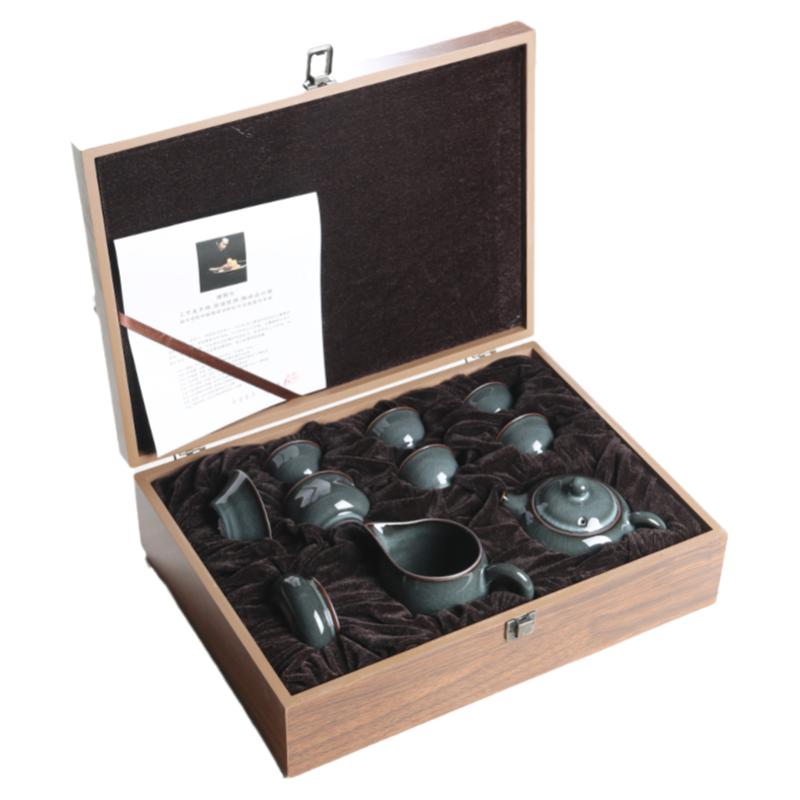 高工谢明东哥窑铁胎手工茶具