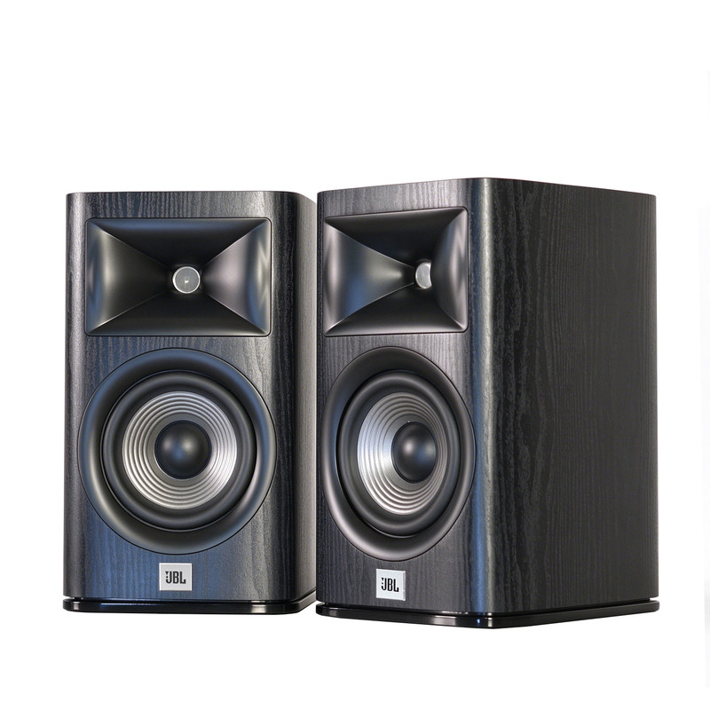 号角高音单元HIFI对箱黑色木音箱