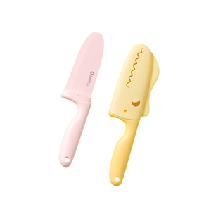 拜格儿童切菜刀不伤手水果刀家用去果皮小刀安全护手早教刀板组合