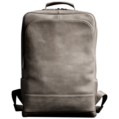 吉卡尼 男士高级感真皮双肩包大容量旅行背包商务休闲电脑包通勤