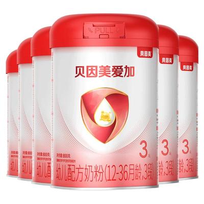 贝因美爱加奶粉3段6罐