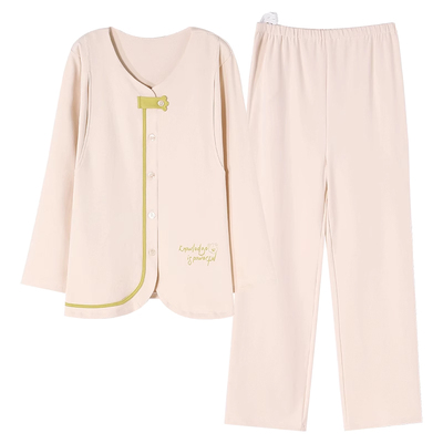 纯棉月子服夏季薄款产后哺乳睡衣