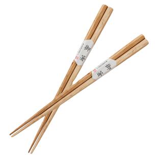 米立风物木质筷子家用高档新款栗木简约不易发霉尖头筷10双家庭装