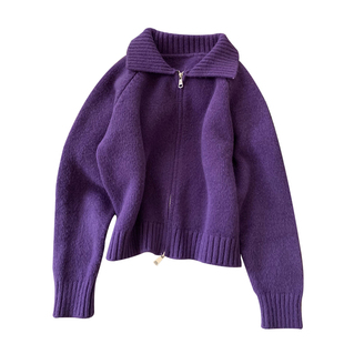 韩系温柔风软糯翻领开衫上衣女2026春季新款时尚百搭宽松显瘦外套