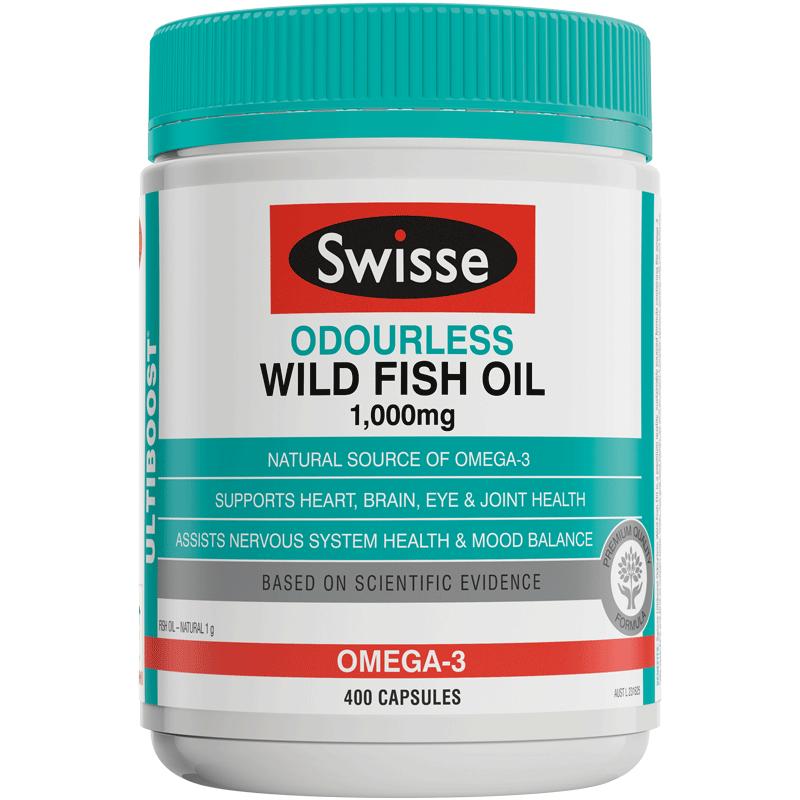 swisse斯维诗深海鱼油软胶囊欧米伽3 omega3中老年1000mg400粒DHA