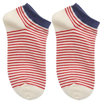 ETNA休闲吸汗春夏女条纹短袜船袜