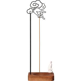 创意倒挂香插室内香薰炉挂式点香佛手线香插香盘香座家用禅意摆件