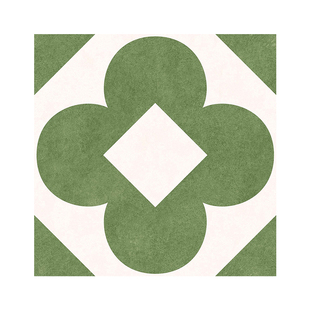 400x400法式复古小花砖绿色厨房卫生间墙砖阳台地砖娘惹网红瓷砖