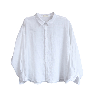 她城原创春秋苎麻凉爽透气衬衫宽松棉麻文艺百搭女士长袖上衣打底