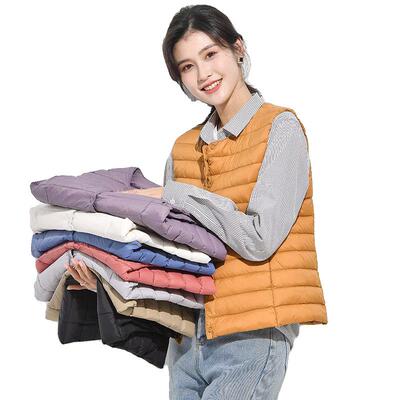 雅鹿简约常规圆领马甲