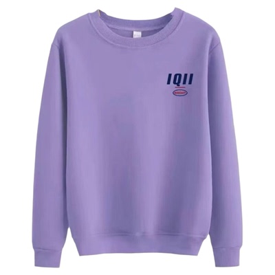 加绒加厚宽松纯棉美式圆领卫衣