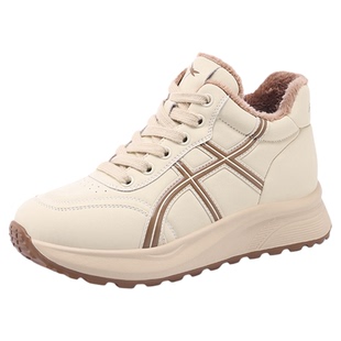 红蜻蜓大码女鞋2025冬季新款加绒保暖运动休闲鞋时尚百搭鞋子女款