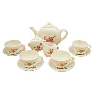 儿童仿真泡茶茶具塑料过家家幼儿园女孩子下午茶kt猫小猪茶壶套装