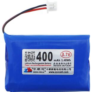 中顺芯601230x2P并联带封装无线蓝牙设备聚合物锂电池3.7V 400mAh
