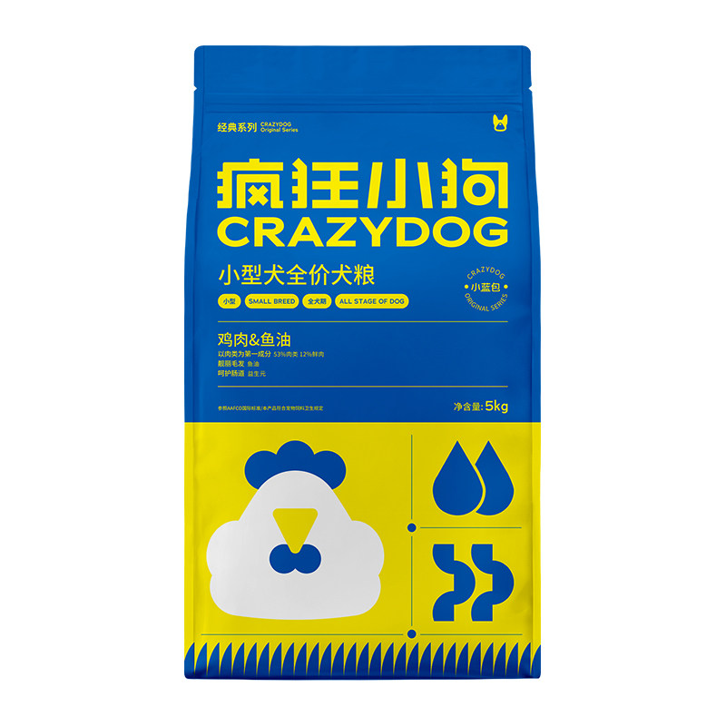 疯狂小狗鸡肉鱼油全价狗粮10斤