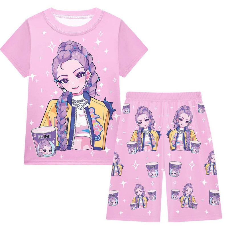 K-POP猎魔女团儿童短袖睡衣夏季