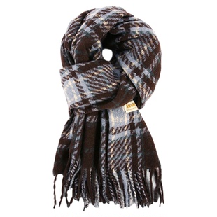 CACUSS秋冬围巾女仿羊绒格子保暖披肩韩系学生围脖生日礼物高级感