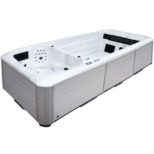 户外无边际游泳池别墅浴缸超大家用冲浪按摩加热恒温泉水疗中跑步