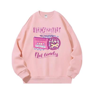 drew IU李知恩同款圆领卫衣女秋季韩版潮牌衣服潮流ins百搭外套潮