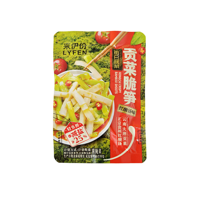 来伊份贡菜脆笋开袋即食红酸汤味