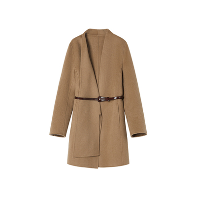 中长款双面羊绒大衣女秋冬