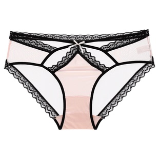 六只兔子内裤女纯棉透气裆性感蕾丝三角裤纯欲半透网纱低腰短裤头