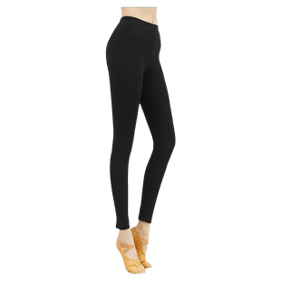 黑色舞蹈裤女紧身成人练功九分莫代尔形体服训练弹力跳舞健美裤子