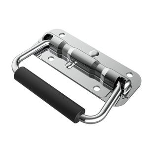 304不锈钢折叠拉手承重型工业提手柄工具箱子弹簧把手环设备抬手