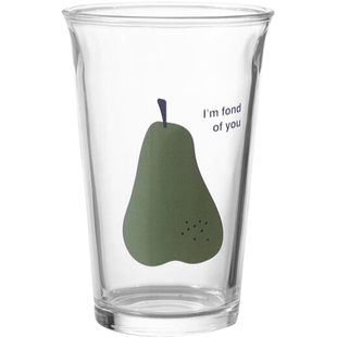 原创水果顺顺利利玻璃杯牛奶咖啡杯柠檬茶杯子果汁冷饮杯家用水杯