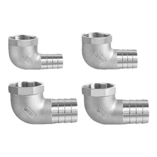 304不锈钢宝塔接头内丝皮管90度弯头气管水管软管皮接头4分6分1寸