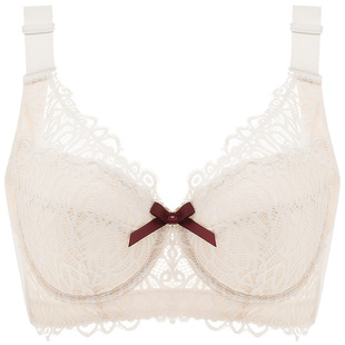 防下垂聚拢大胸内衣女薄款大胸显小收副乳调整型超大码文胸罩ghij