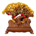 招财金蟾摆件黄水晶摇钱树发财树客厅酒柜装饰乔迁开业礼品金白菜