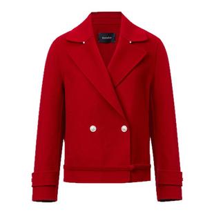 珂莱蒂尔冬季款毛呢大衣女士羊毛外套短款绵羊毛气质上衣