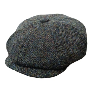 粗花呢报童帽哈里斯Harris复古个性穿搭显瘦男女通用羊毛八角帽子