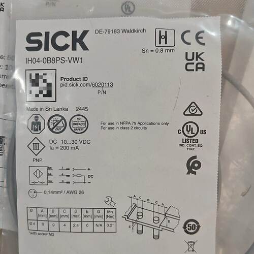溢价-SICK西克传感器 IH04-0B8PS-VW1 订货号62